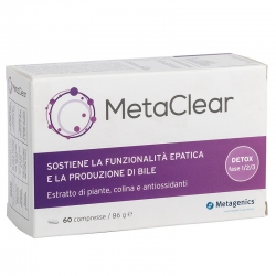 immagine della confezione Integratore MetaClear 60 compresse di Metagenics, vista frontale